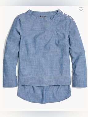 J. Crew Light Blue Chambray Top Size 6